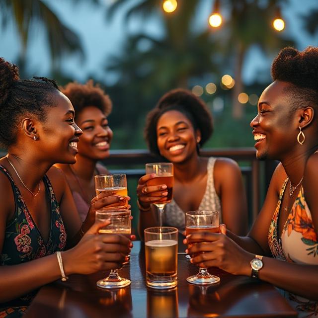 group of young ladies having fun