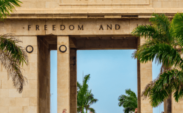 Tourists at the Ghana Independence Square