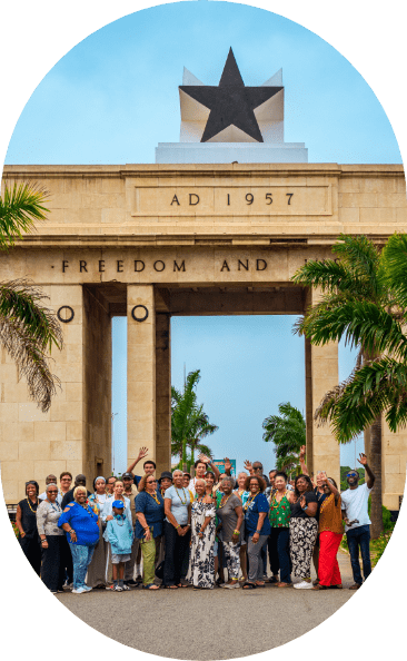 Tourists at the Ghana Independence Square